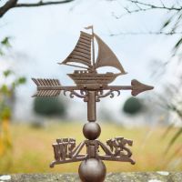 Rustic Sail Boat Weathervane Topper