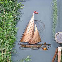 Rustic Sailing Boat Wall Art in Situ