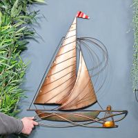 Rustic Sailing Boat Wall Art to Scale