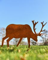 Rustic Stag Sculpture In Situ 