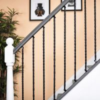 "Grosvenor" Rope Twist Stair Spindle with Brackets in Situ