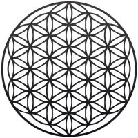 Geometry "Flower of Life" Steel Wall Art in a Black Finish