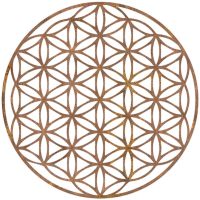 Geometry "Flower of Life" Steel Wall Art in a Rustic Finish