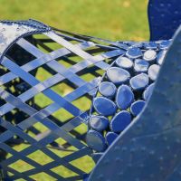 Close-up of the Finish on the "Sambaku" Garden Elephant Sculpture