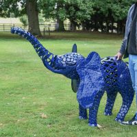 "Sambaku" Garden Elephant Sculpture to Scale