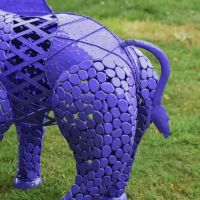 View of the Back of the "Sambaku" Garden Elephant Sculpture