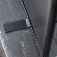 cClose up of integrated feet on fire screen