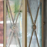 Close-up of the Seeded Glass in the "Sandy Bay" Wall Lantern