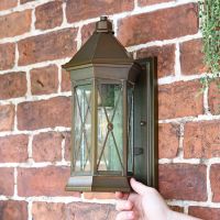 "Sandy Bay" Brass Wall Lantern to Scale