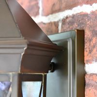 Close-up of the Brass Finish on the Lantern and Fixing Plate