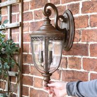 "Sandyway" Top Fix Bronze Wall Lantern to Sale