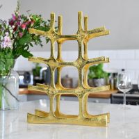 Gold Finish "Kempton House" Wine Rack in Kitchen 