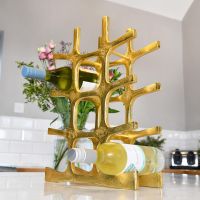 Gold "Kempton House" Wine Rack in Kitchen 