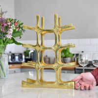 Gold Finish "Kempton House" Wine Rack in Situ 
