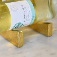 Close up of bottle holder with wine bottle 