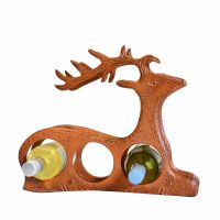 Rustic "Laying Stag" Wine Rack 