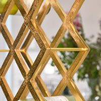 Side view "Geometric Grid" Wine Rack 