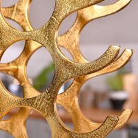Close up of gold finish on "Tuscany" Wine Rack 