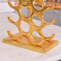 Close up of rectangular base on "Tuscany" Wine Rack 
