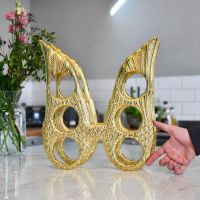 "Angel Wings" Wine Rack in Gold Finish 