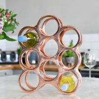 Copper "Floating Bubbles" Wine Rack 