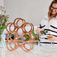 "Floating Bubbles" Wine Rack in Copper finish 