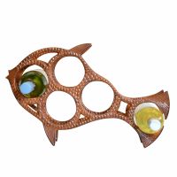 Rustic "Fish" Wine Rack 