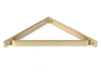 Close-Up of Satin Brass "Emmanuel" Modern Shelf Bracket - 200mm x 200mm