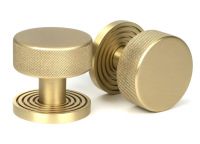 Satin Brass "Royale" Beehive Mortice Rim Knob Set - 63mm