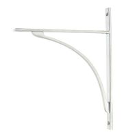 Satin Chrome "Appleton" Traditional Arched Shelf Bracket - 314mm x 250mm
