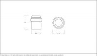 Satin Chrome Floor-Mounted Door Stop Dimensions