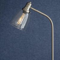 Close-up of the Head of the Satin Nickel Iron Floor Lamp