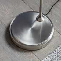 Close-up of the Base of the Satin Nickel Iron Floor Lamp