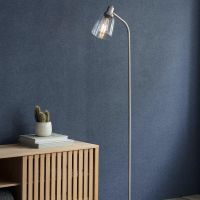 Satin Nickel Iron Floor Lamp in Situ