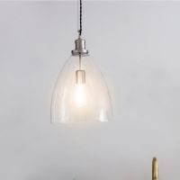 Satin Nickel Steel Bullet Pendant Light in Situ in the Home