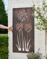 Scale image of copper rustic garden wall art
