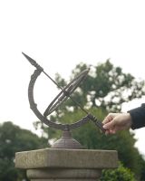 Scale image of Rustic Metal Altair Armillary On Stand 