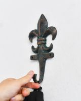 Scale image of verdigris coat hook