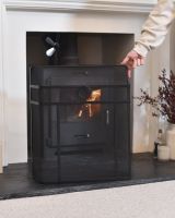 Scale image of traditional black fire guard