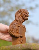 Scale of Cast Iron Fierce Chinese Dragon Sculpture