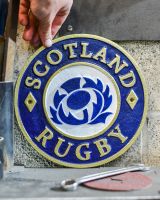 Scale image of scotland rugby wall sign