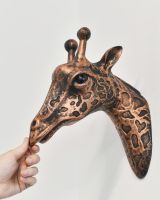 Bronze & Copper Cast Aluminium Giraffe Head To Scale