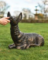 "Juniper" Lying Down Fawn Garden Sculpture Scale Shot 