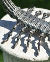 Close up of Scorpion Recycled Metal Sculpture legs