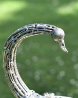 Close up of Scorpion Recycled Metal Sculpture Tail