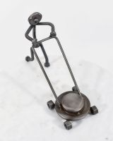 Mowing Scrap Metal Sculpture top view