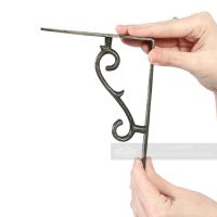 Scroll Effect Wall Bracket 18 x 14cm In Cast Iron Scale Shot