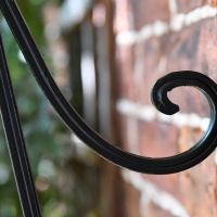 Black Ornate Scrolled Design on the Bracket