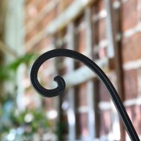 close-up of the Black Finish on the Hanging Basket Bracket