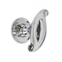 Scrolled Oval Bright Chrome Door Knobs